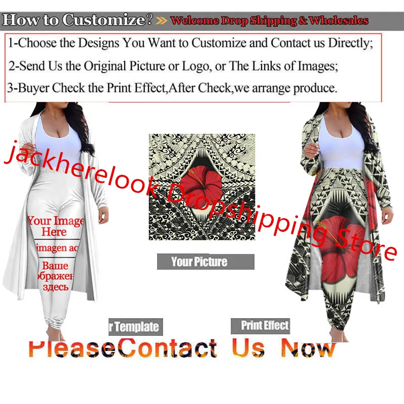 Jackherelook Женский комплект 2 шт. кардиган красная полинезийская тату Hibiscus Plumeria