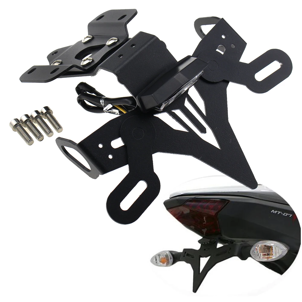 

For Yamaha MT 07 FZ 07 MT07 FZ07 2013-2019 Motorcycle Rear License Plate Holder Bracket Bracket Tail Tidy Fender Eliminator