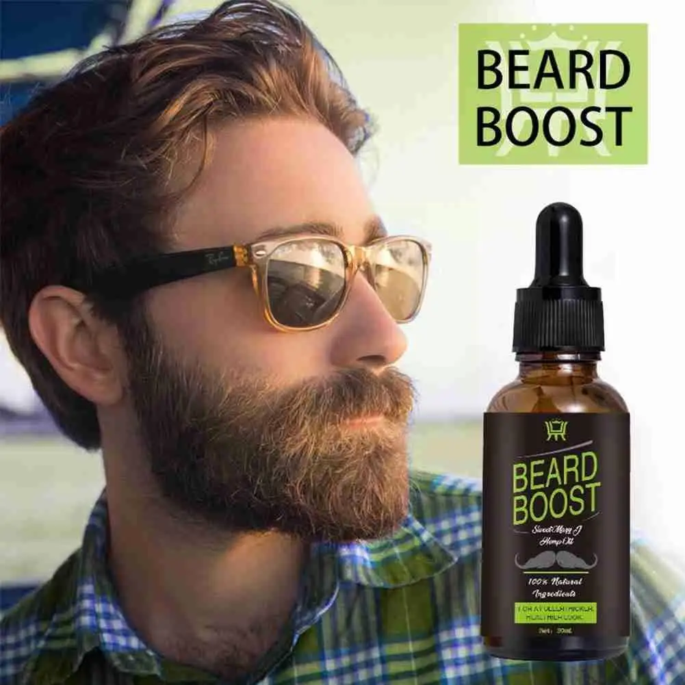 

30ml Men Beard Oil Natural Organic Thick Anti-flaking Lasting Care Moisturizing Beauty Growth Beard Oil Beard Care W0F9