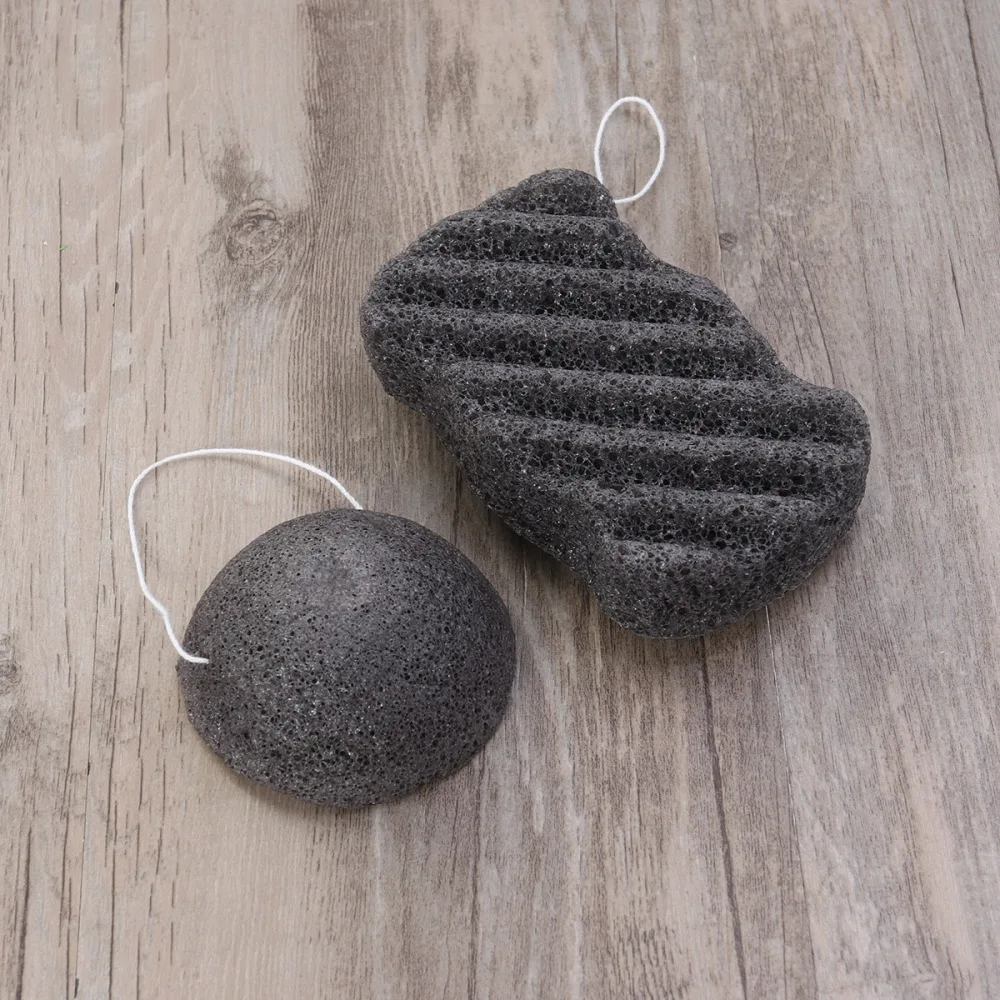 2 шт. многоразовые губки Konjac с активированным бамбуковым углем| |