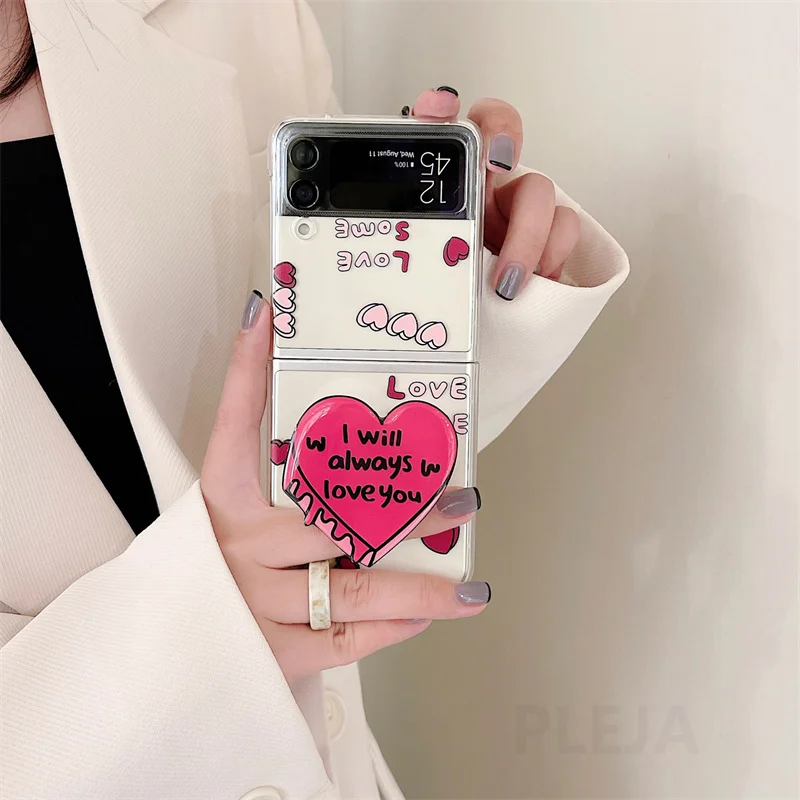 Чехол для телефона с милым помпоном Samsung Galaxy Z Flip 4 3 Flip3 ZFlip3 ZFlip4 | Мобильные телефоны