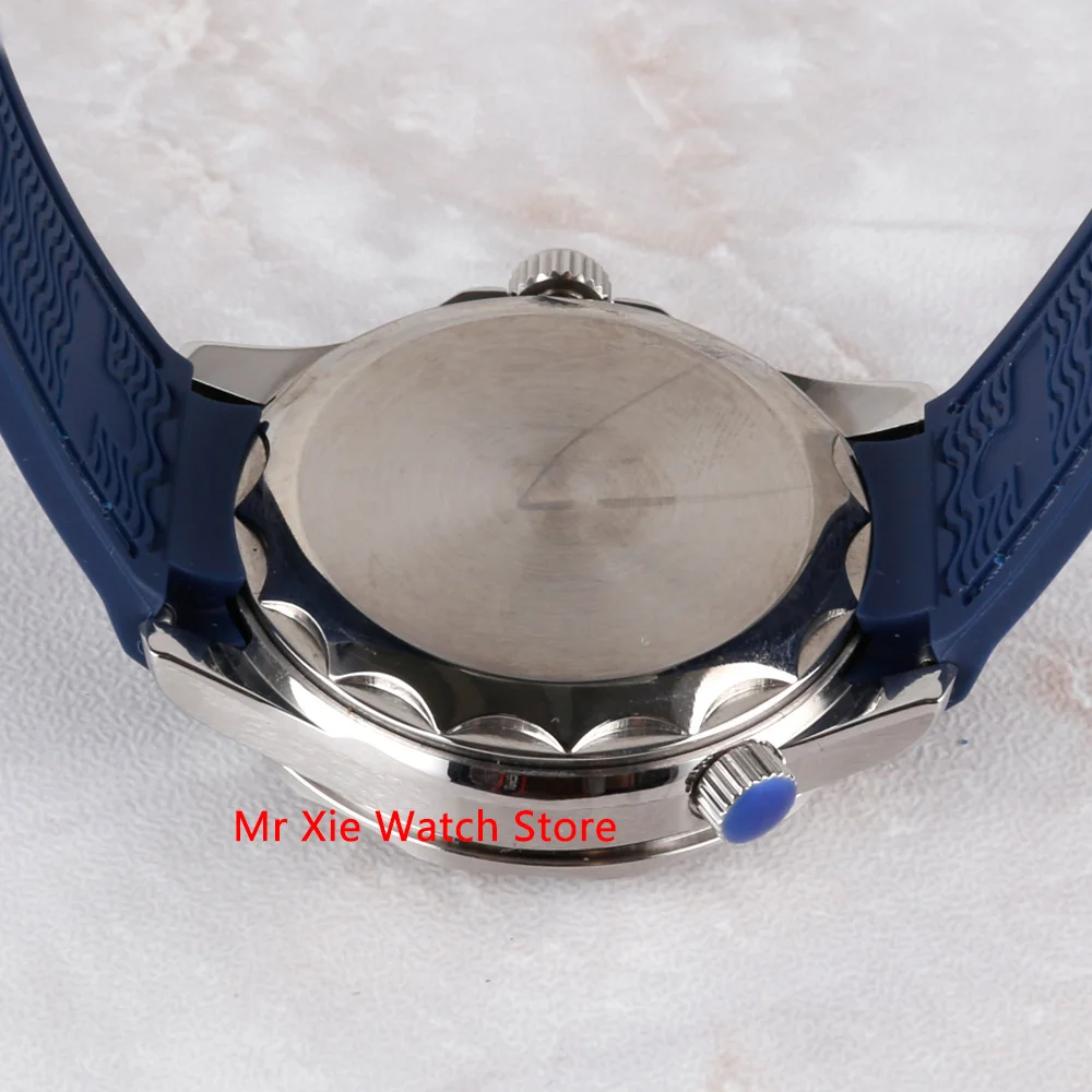 

Bliger 41mm Automatic Mechanical Men Watch Luxury Brand Rubber Strap Luminous Waterproof Military Calendar Wristwatch Men