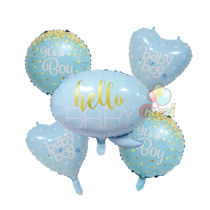 5/7 шт Hello Baby shower Фольга воздушные шары это для маленьких девочек и мальчиков