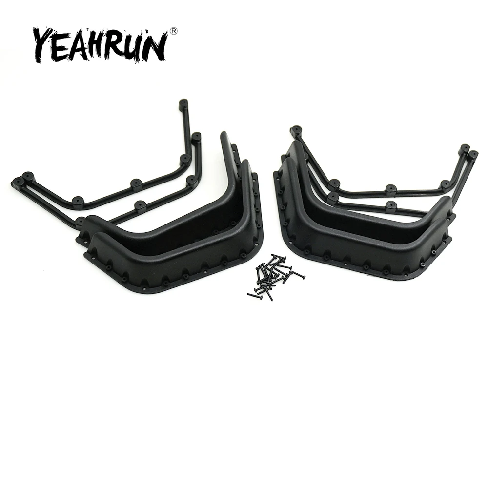 Черный пластиковый обод колеса YEAHRUN комплект клеш крыла для D90 II 1/10 обновленные