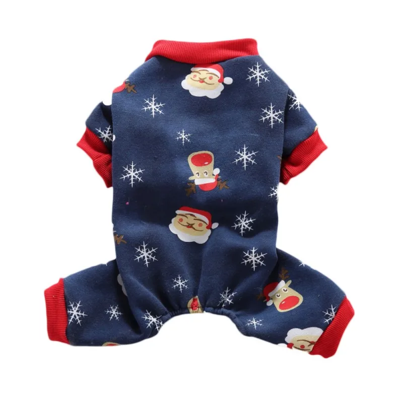 Одежда для собак на Рождество Снежинка рисунок комнатная собачка пижамы