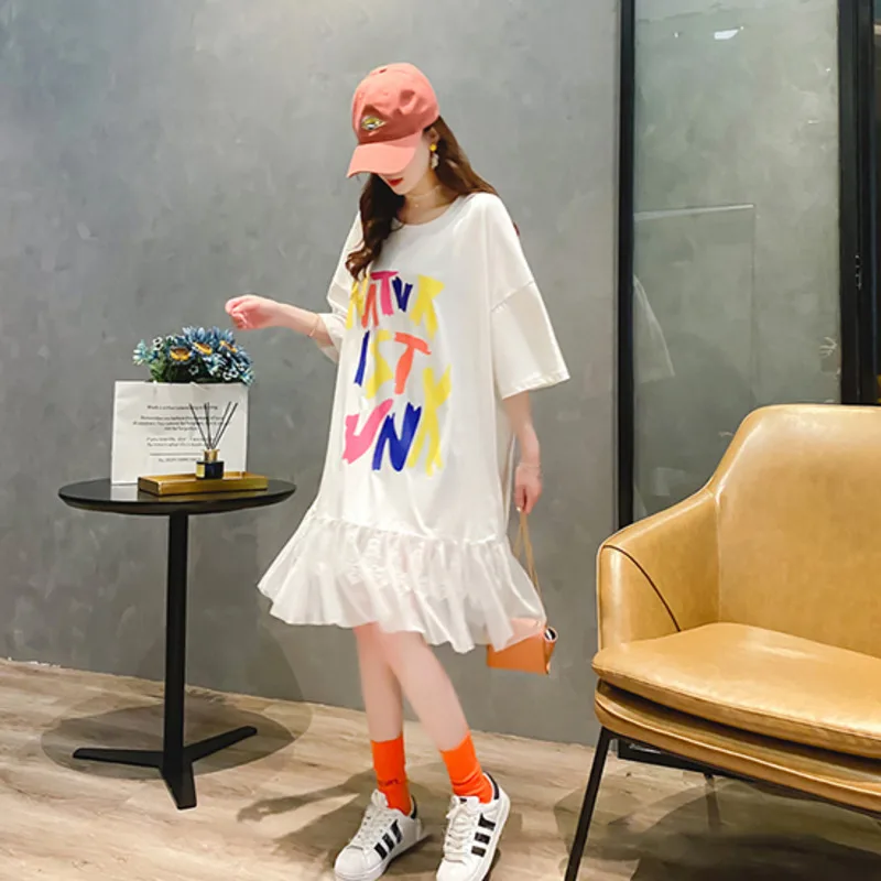 #4936 черные белые розовые платья футболки с коротким рукавом свободное Сетчатое