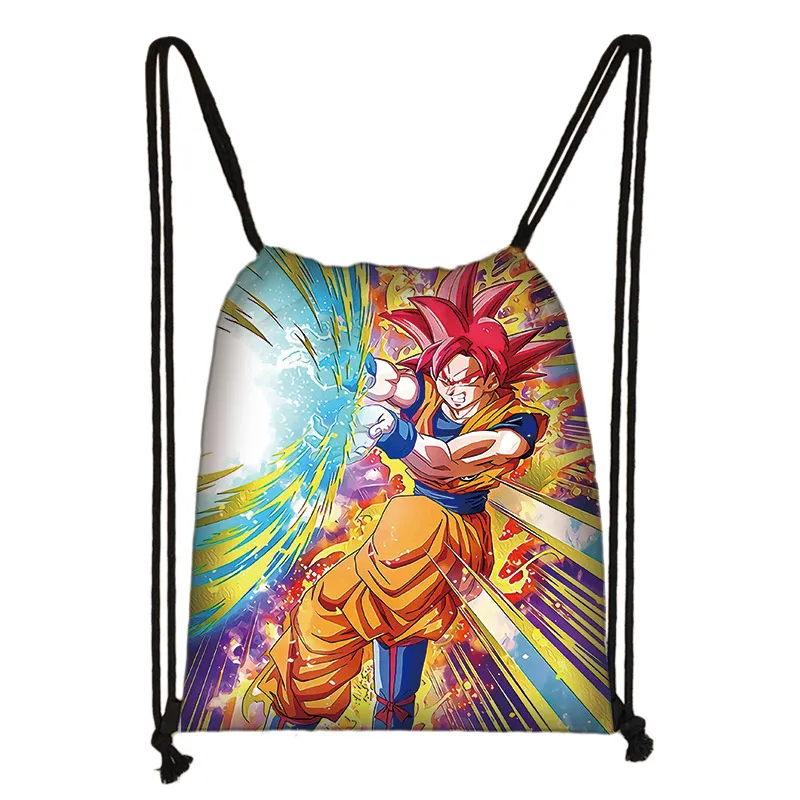 SKD-QLZ6 Аниме dragon ball drawstring сумка Goku Saiyan холщовый рюкзак подростковый рюкзак для мальчиков сумки для хранения - Цвет: SKD-QLZ6