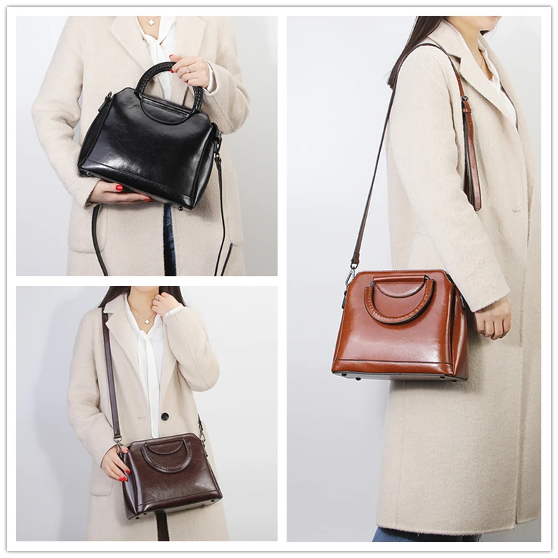 2019 натуральная кожаная сумка для дамы высокий Ёмкость сумки-шопперы женщин