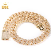 the bling king 16mm miami cuban link necklace iced out baguette cubic zirconia bracelet hiphop fashion jewelry for party gift