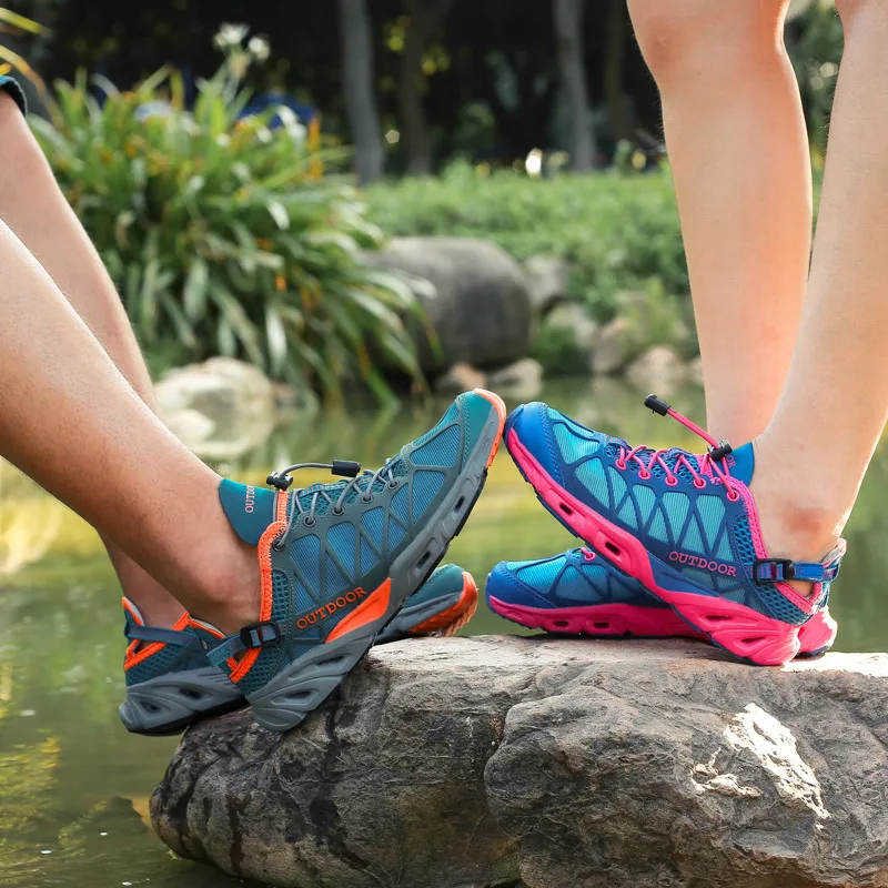 Breathable Mesh Men Hiking Shoes Sports Non-slip Professional Hiking Sneakers Men Couples Outdoor Shoes for Trekking and Camping