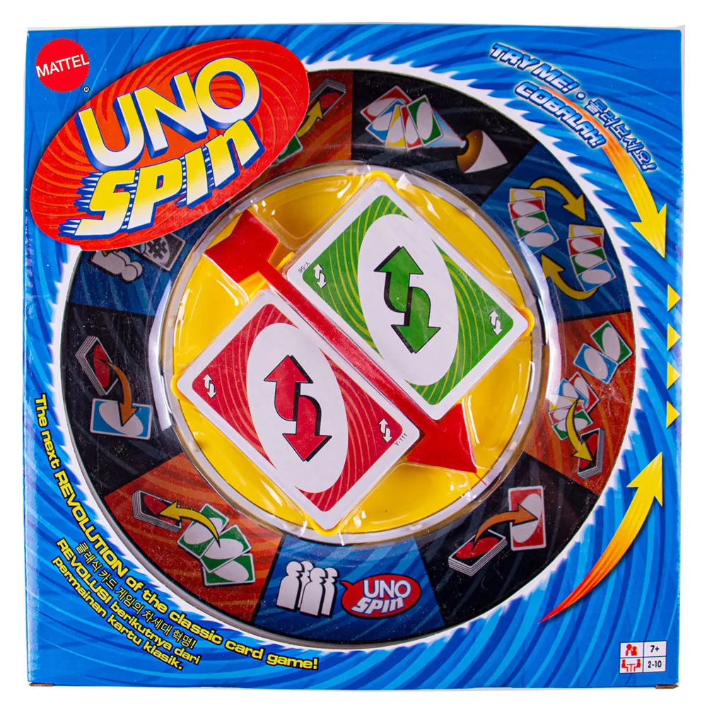 Mattel Games UNO SPIN Семейная Игра для сбора и лицензирования. Содержит два комплекта из