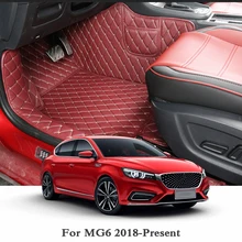 Кожаные автомобильные напольные коврики QCBXYYXH для LHD MG6 2018 2019