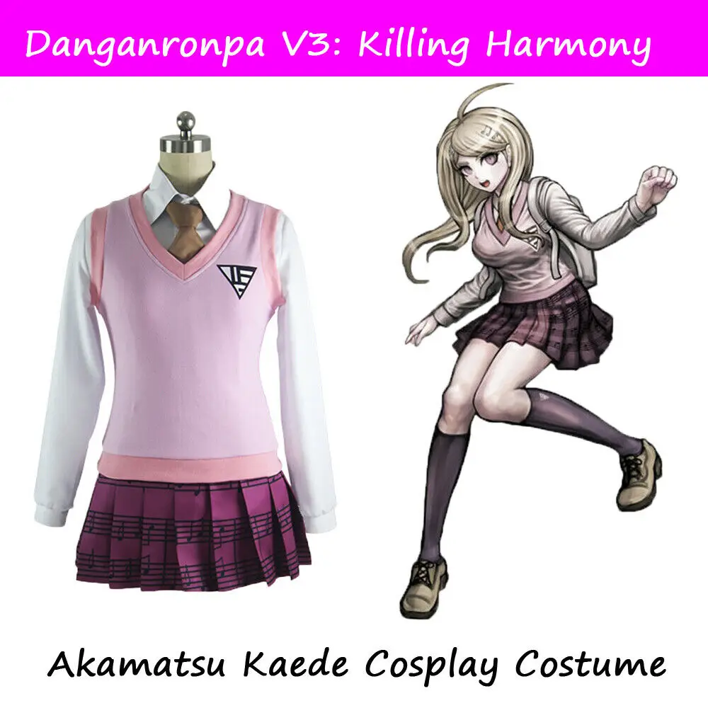 

Новый костюм для косплея акамацу каэд из «Danganronpa V3: Killing Harmony», аниме, Униформа, реквизит, подарки