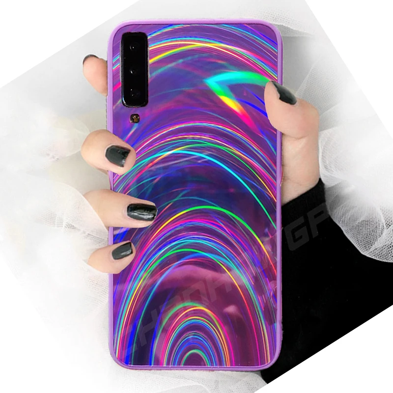 Радужный Блестящий зеркальный чехол для Samsung Galaxy S20 FE Ultra A51 A31 A21S A11 A71 A12 A32 A42 A50 A30 A10S