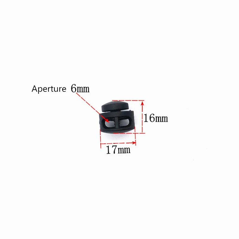 Круглый пластиковый нейлоновый фиксатор для шнура 100 эластичный конец