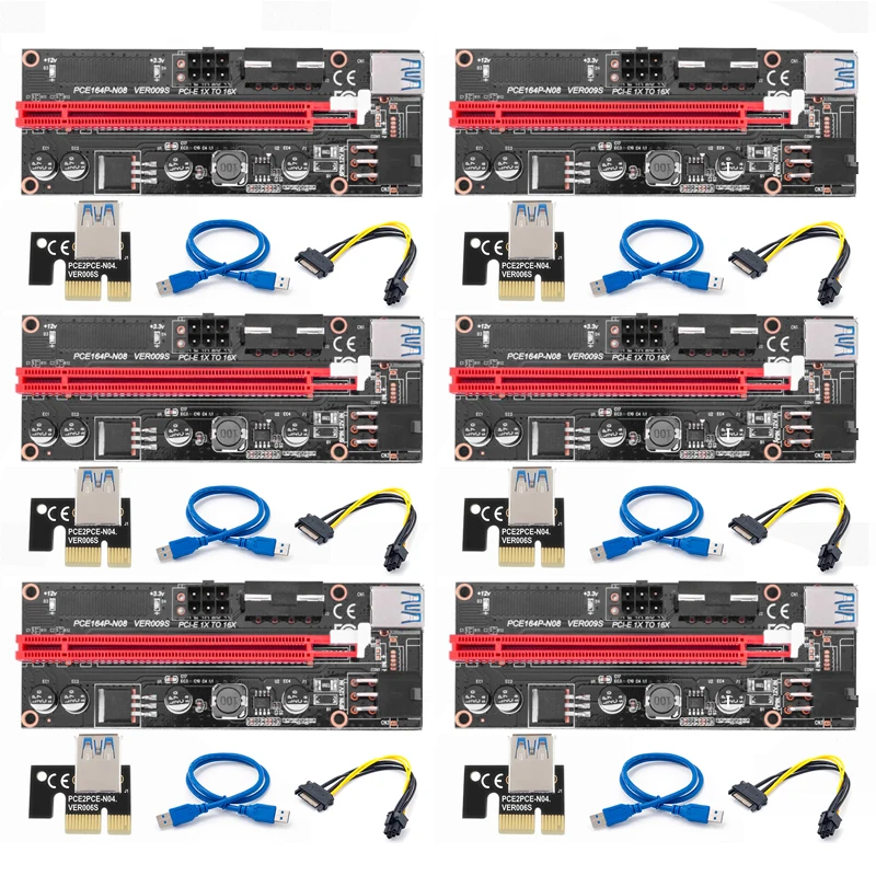 райзер для видеокарты pci e 16x майнинга Переходная карта 008 PCIe PCI E Express 1x до USB 3 0