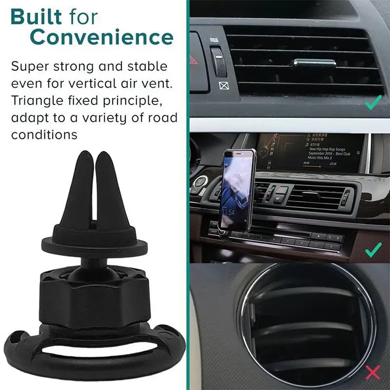 

Car Phone Holder Air Vent Mounted Cell Phone Support Stand Bracket 360 Swivel