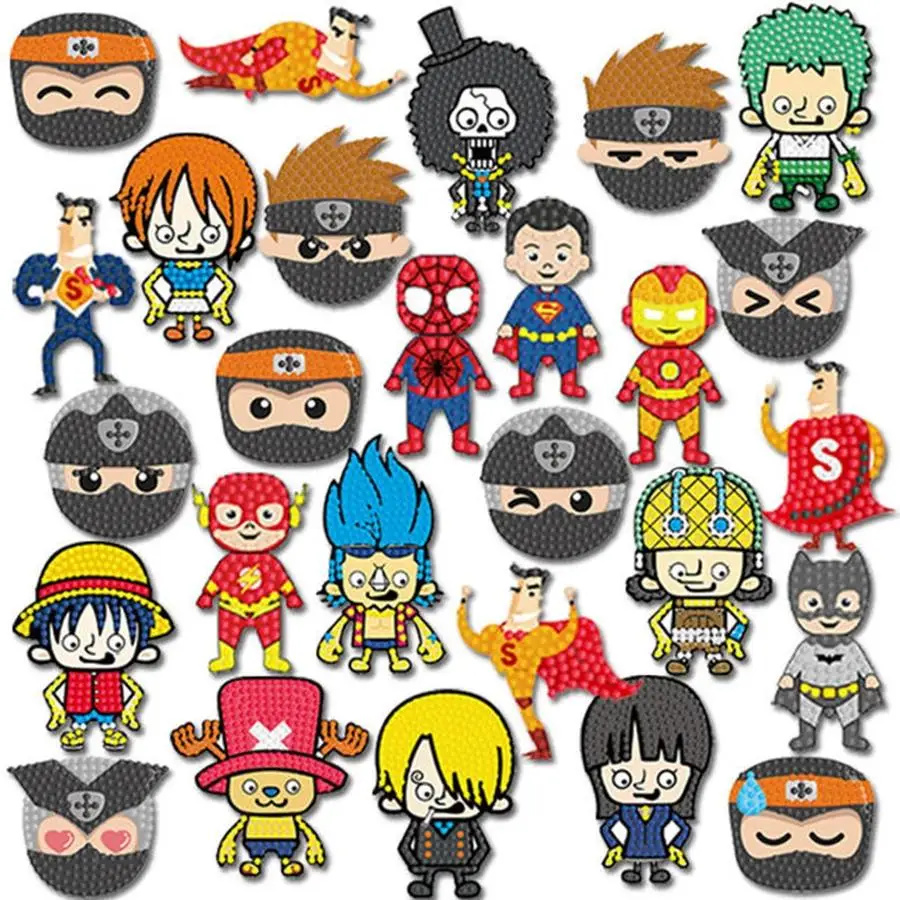 

2021 New Diamond Painting Stickers for Kids Cartoon Digital Mosaic Sticker for Art Kit for Girls Painting by Number Kits Mosaic