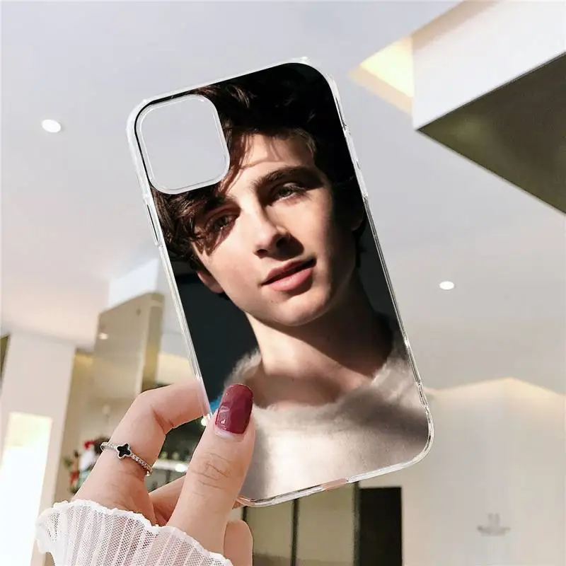 

Timothee Chalamet Phone Case Transparent soft For iphone 5 5s 5c se 6 6s 7 8 11 12 plus mini x xs xr pro max