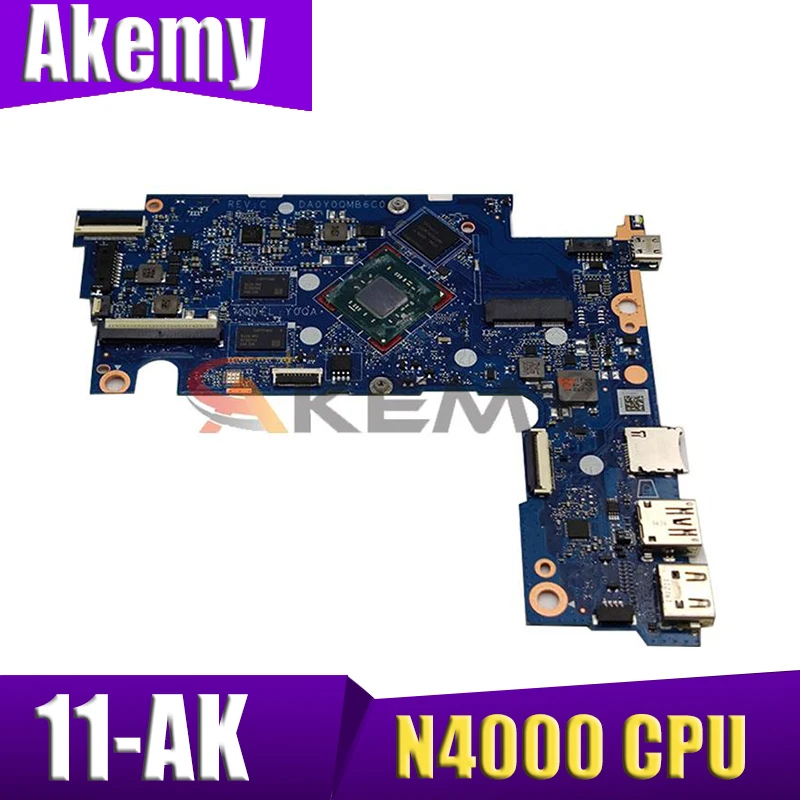 

Материнская плата Akemy 11-AK DA0Y0QMB6C0, материнская плата для ноутбука HP Stream 11-AK 11-AK0001NS, материнская плата с процессором N4000, протестированная полна...
