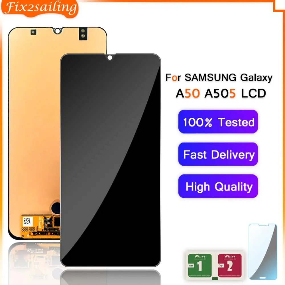 ЖК-дисплей для Samsung Galaxy A50 A505 сенсорный экран с цифровым преобразователем A505F/DS A505F