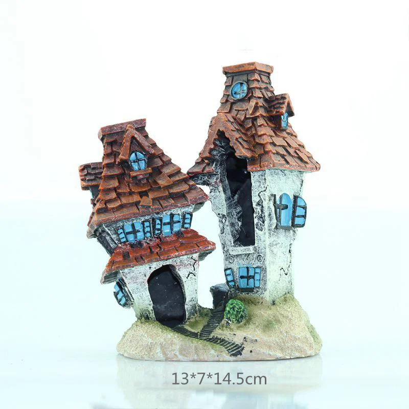 Украшение для аквариума маленький дом искусственный резервуар рыбы укрытие рыб