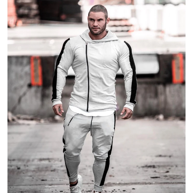 Мужская толстовка с длинным рукавом комплект из 2 предметов весна-осень 2020