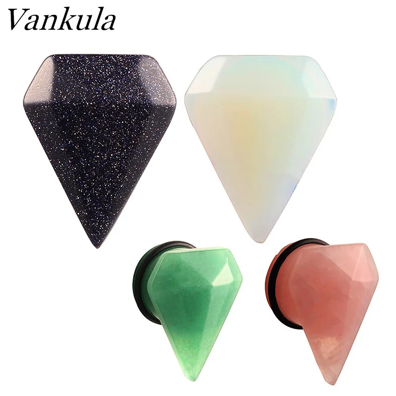 Vankula 2 шт. Новое поступление ушные заглушки туннели каменные ювелирные изделия