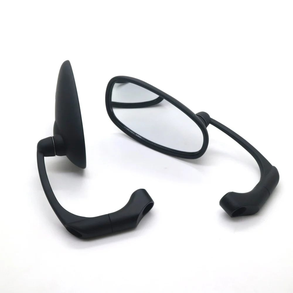 Мотоциклетное черное L-образное Ретро овальное боковое зеркало заднего вида для