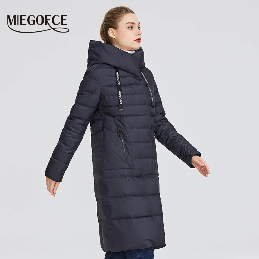 MIEGOFCE 2019 Новая зимняя женская коллекция курток длина до колен ветрозащитный