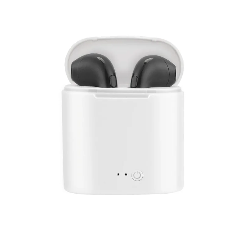white black earphone I7s TWS Bluetooth наушники туры Беспроводная гарнитура стерео беспроводные наушники спортивные наушники с микрофоном для телефонов Xiaomi - Цвет: white black earphone