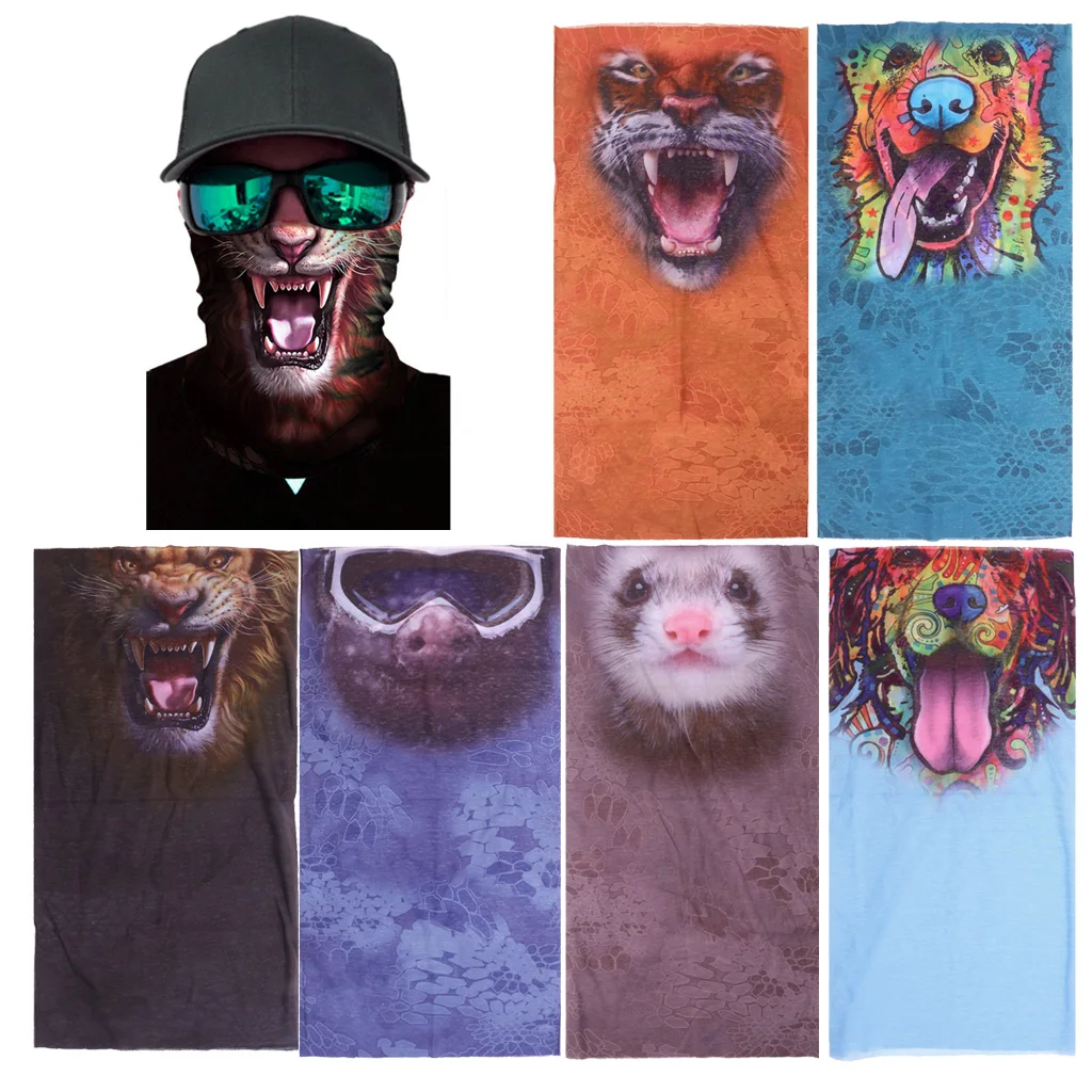 3D растягивающийся маска для велоспорта мотоциклетный головной платок Лыжная