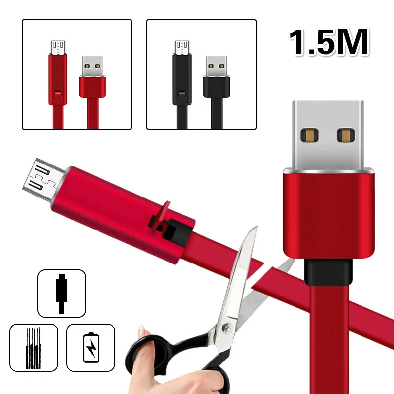 Кабель Micro USB Type-C 1 5 м восстанавливаемый мобильный телефон зарядный кабель для