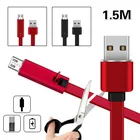 Кабель Micro USB Type-C, 1,5 м, восстанавливаемый мобильный телефон, зарядный кабель для Samsung, Huawei