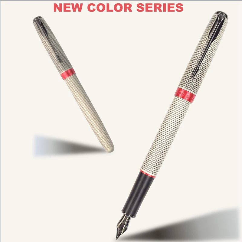Ручка перьевая металлическая для письма роскошный карандаш с чернилами школы и