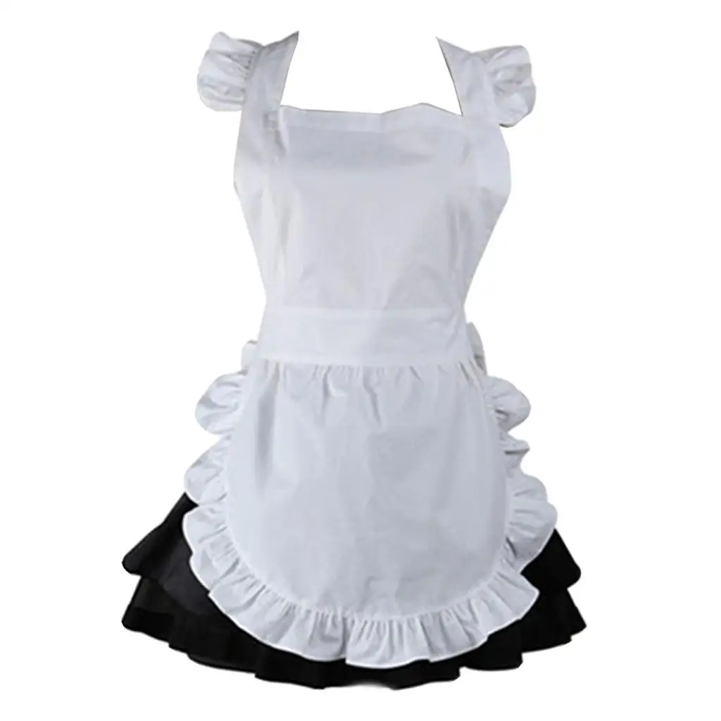 

100% Cotton, Fashion Kitchen Women Apron, Skirt Dress Design, Neck Bowknot Perfect for Cooking, Baking, Crafting