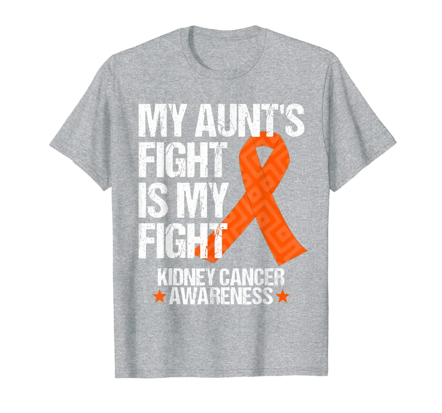 

Kidney Cancer Awareness Month Aunt Fight Orange Ribbon Gift T-Shirt
