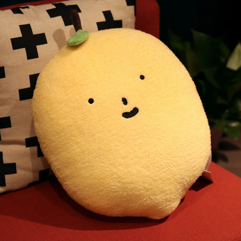 

6 Kinds of Ruits Simulation Pillow Cute Cherry Apple Strawberry Plush Toys Stuffed Pillows Home Decorations Gifts for Friends