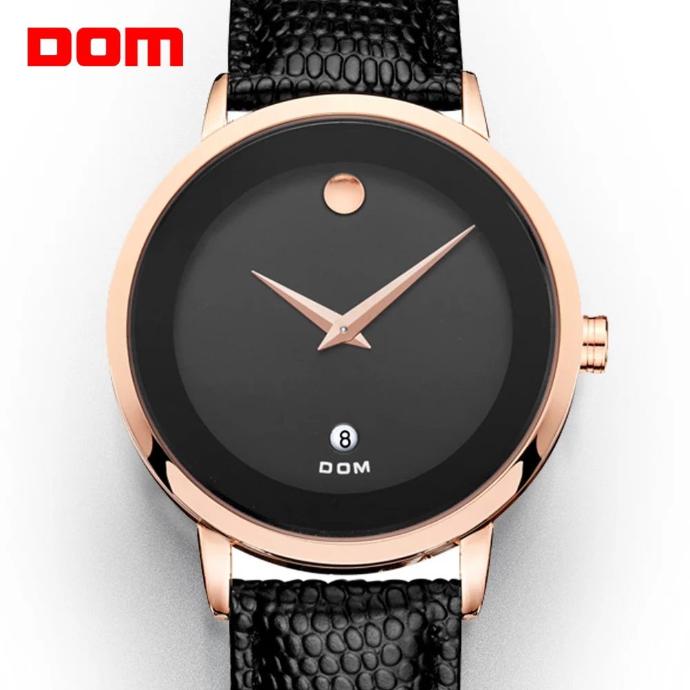 DOM Роскошные мужские часы от лучшего бренда кварцевые наручные модные известные
