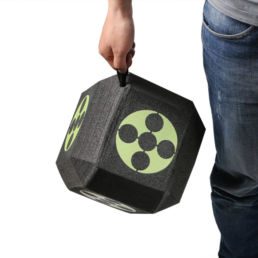 

1pc 18 Sides 3D Target Cube XPE Target with A Large Size Training Accessories (Black)