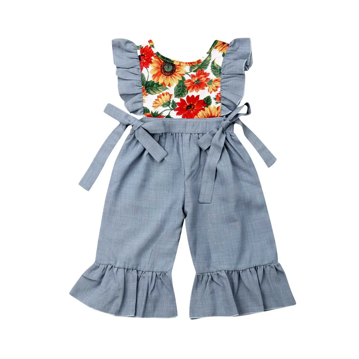 Брендовые новые детские комбинезоны милые длинные Хлопковые Штаны без рукавов с