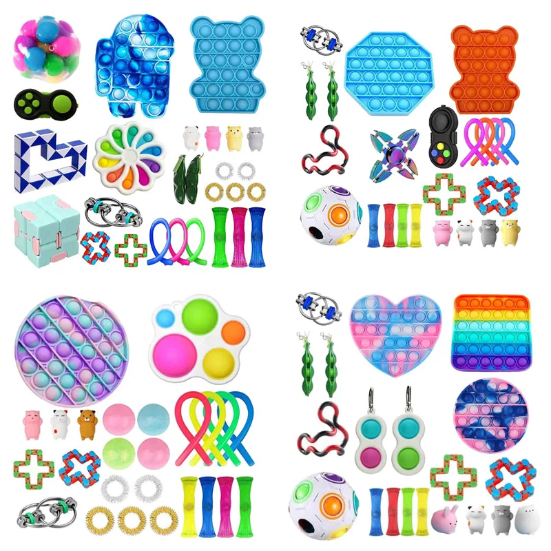 

Игрушка-антистресс, игрушка-антистресс, Снятие напряжения, сенсорный набор для детей и взрослых, сжимаемые игрушки для детей и взрослых, игр...