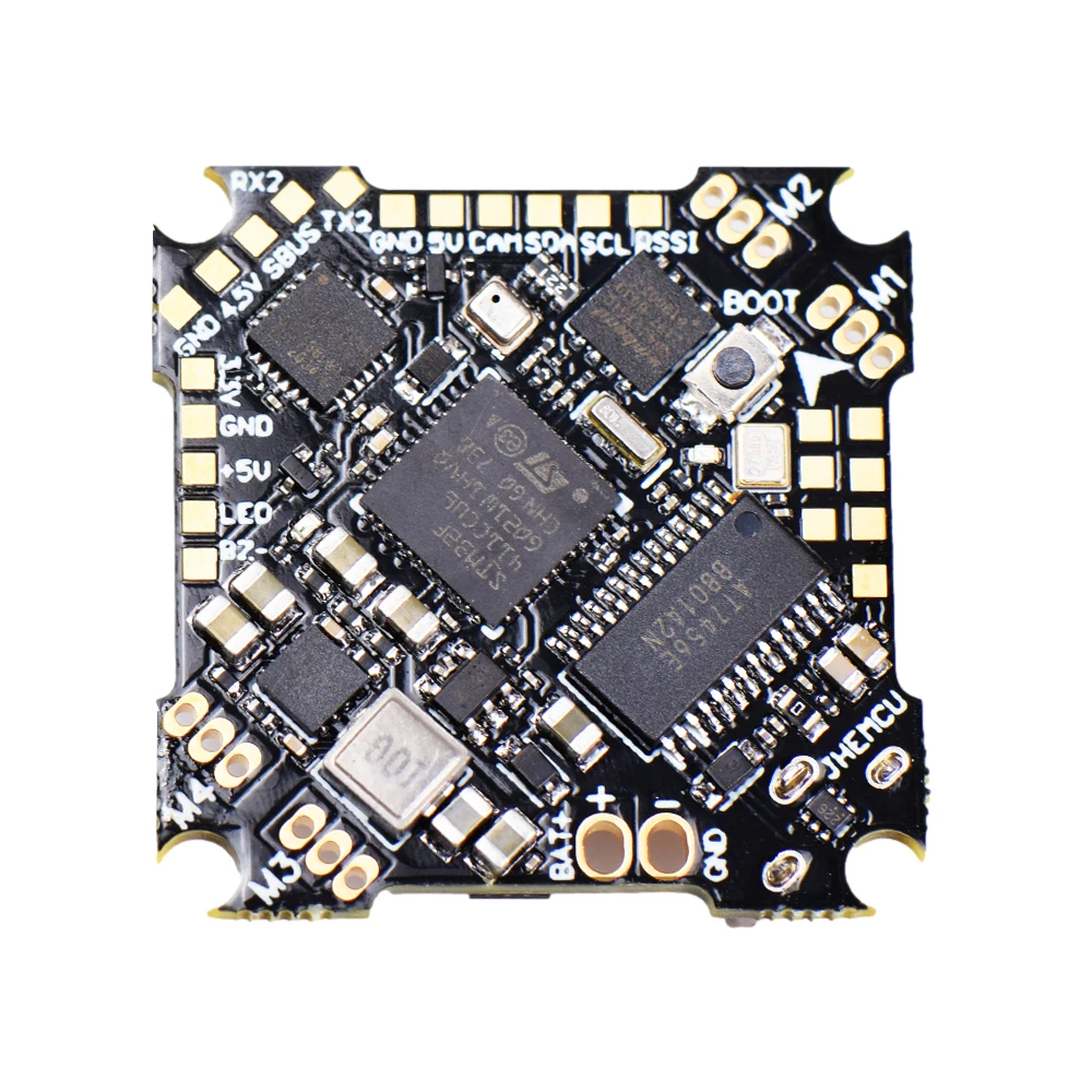 

25.5X25.5mm JHEMCU GHF412AIO 2-4S MPU6000 F411 Flight Controller BLHELIS 12A 4in1 ESC AIO for RC FPV Toothpick Drones DIY