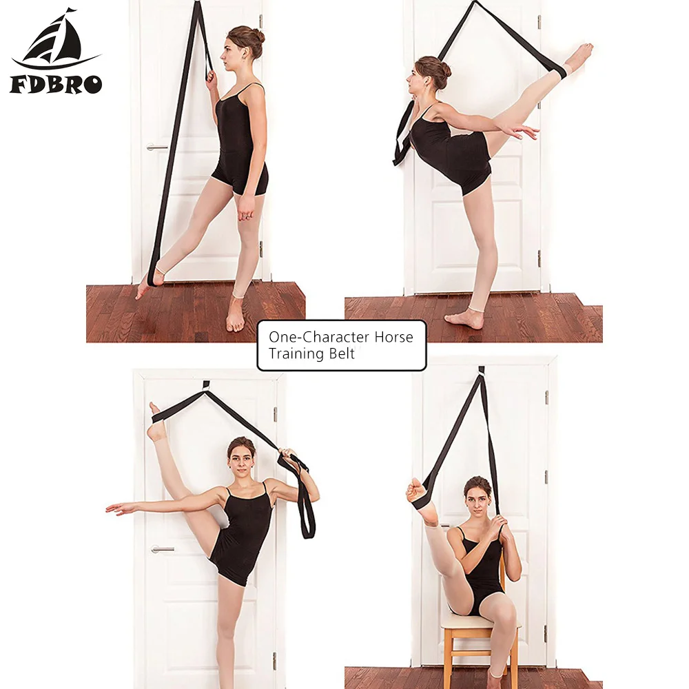 FDBRO Hot Dance Gymnastics Exercise Training Gym Foot Stretch Bands Leg Stretcher Length Ballet Band 2019 New Free Ship | Спорт и