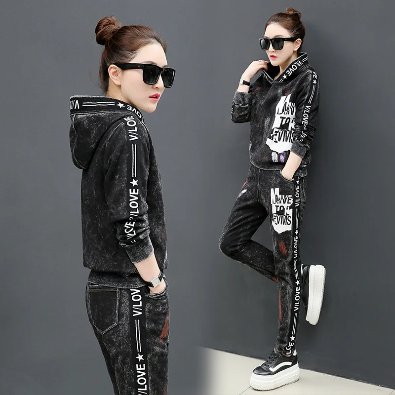 Женский комплект из двух предметов Max LuLu зимние теплые спортивные костюмы в