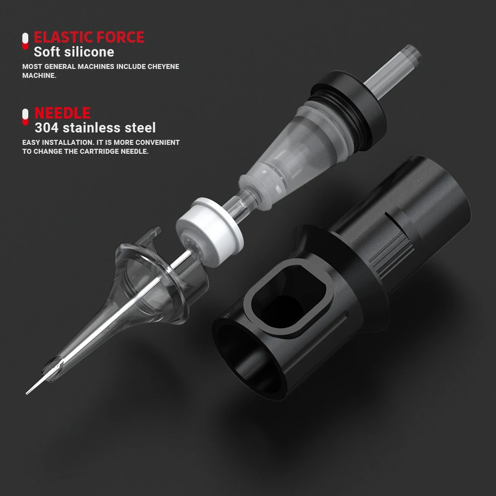 STIGMA 50pcs Tattoo Needles Round Shader Revolution Disposable Cartridge for Tattoos Pen Machines #10 (0.30mm) #12(0.35mm) | Красота и