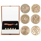 Металлический восковой штамп, набор для скрапбукинга, украшение для свадебного приглашения, розовое золото