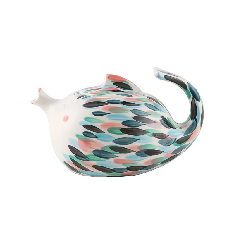 Ручная роспись керамическая чашка блюдо с заварочным чайником креативная