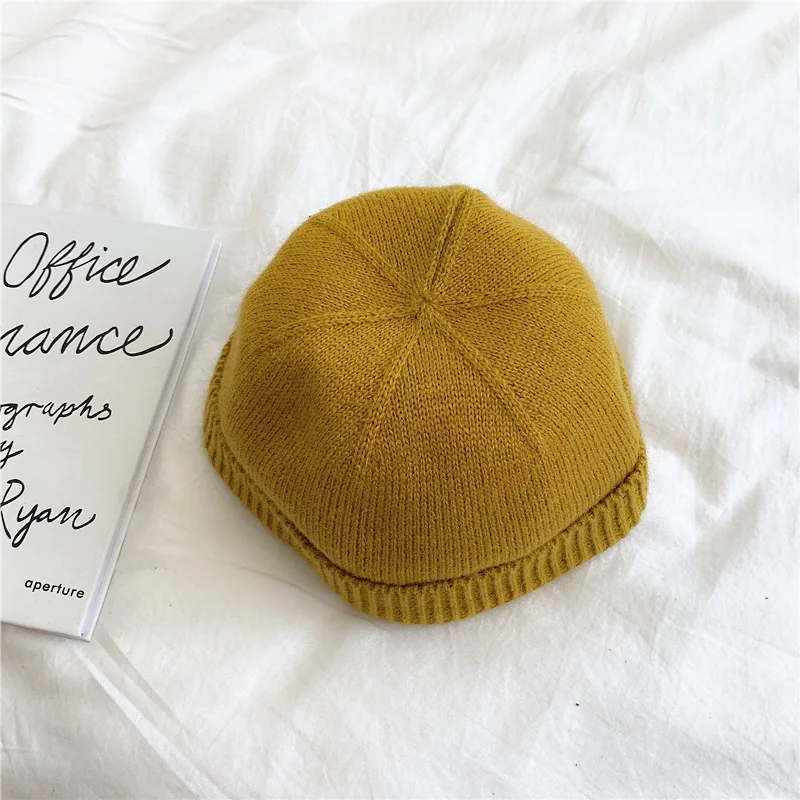 

Japanese minority fashion knitted melon skin hat autumn and winter men's and women's casual hip hop hat landlord hat Korean