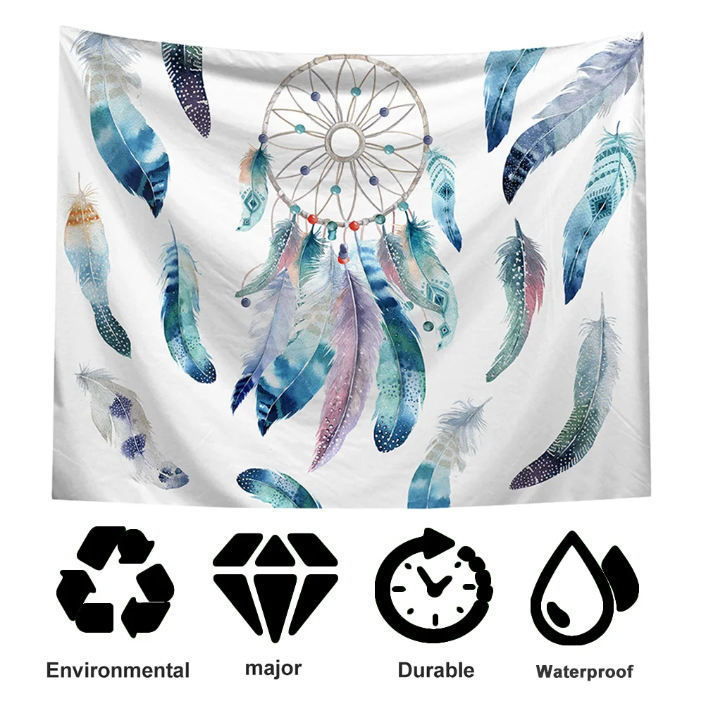 

1Pc Delicate Printed Tapestry Vintage World Map Wall Blanket Mural Backdrop Home Adornment for Home Living Room (Blue)